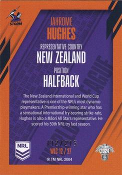 2024 NRL Traders Titanium - World In League Copper #WLC12 Jahrome Hughes Back